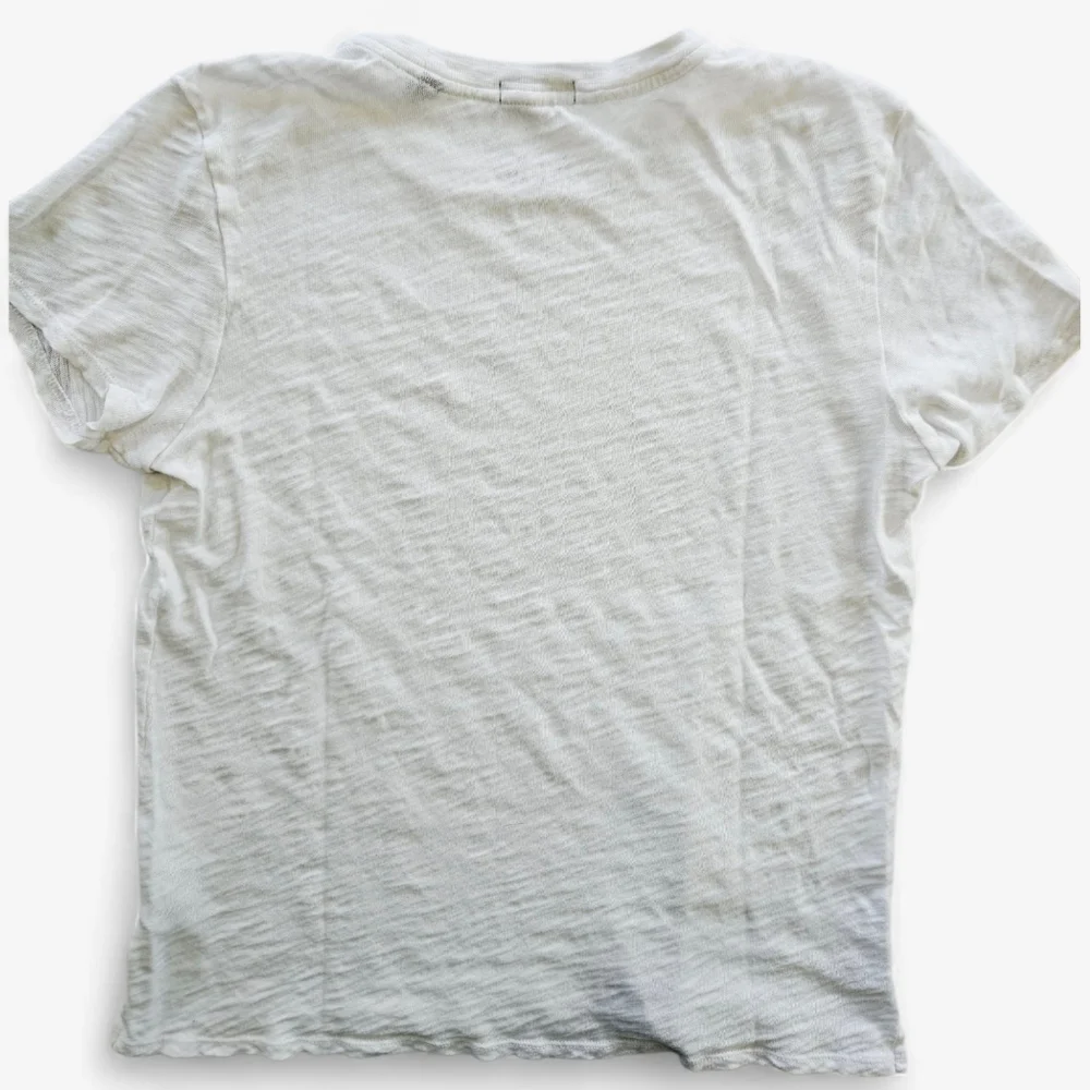 ATM Anthony Thomas Melillo White Heathered Schoolboy Crew Neck Tee T-Shirt M - Picture 7 of 13